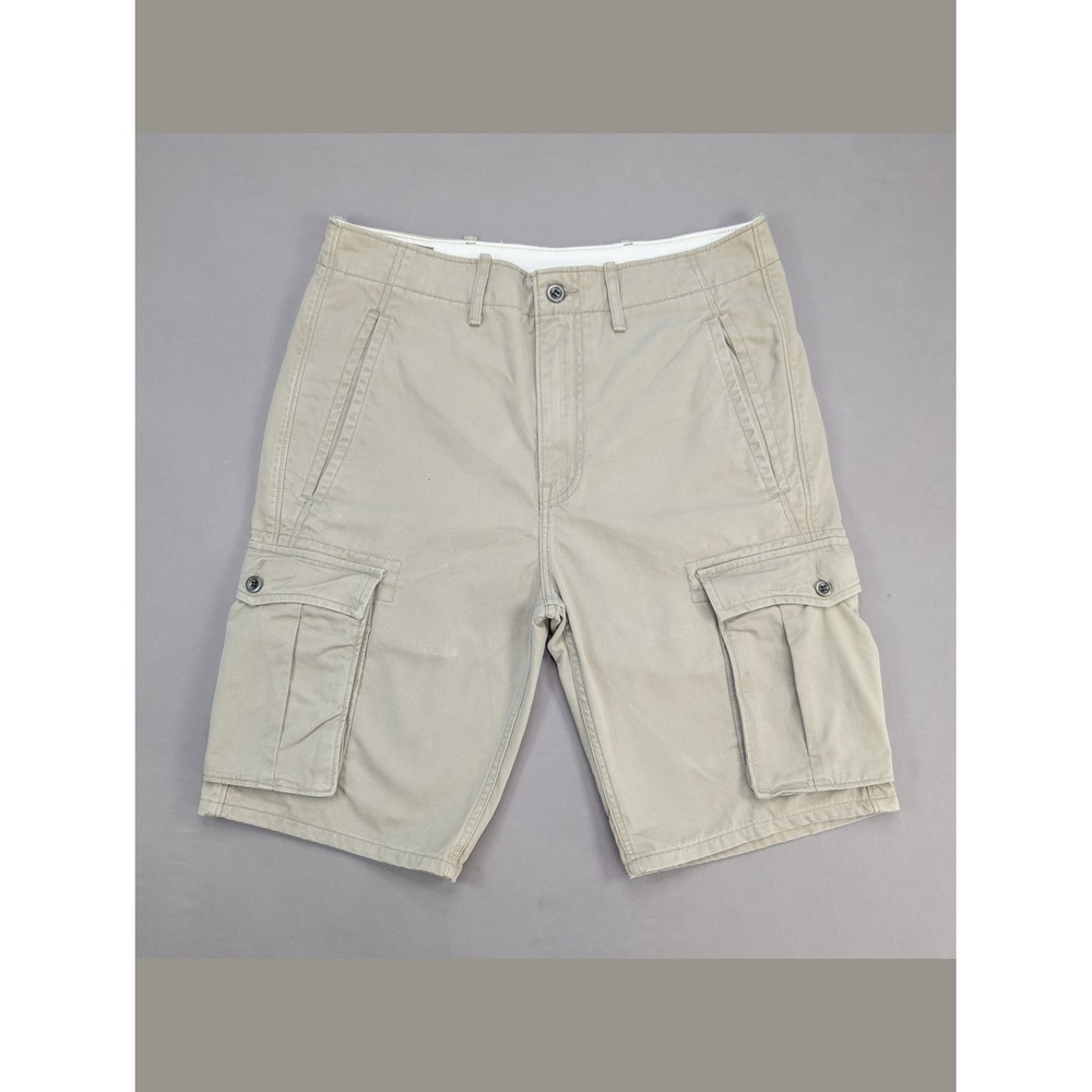 Levi's White Tab Cargo Shorts Mens 32 Beige Khaki Utility Cotton